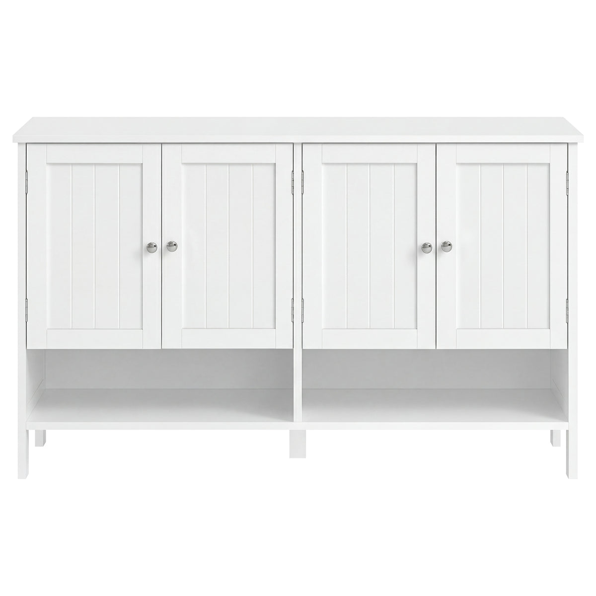 3-Tier Freestanding Shoe Cabinet with Adjustable Shelf, 165 lb Capacity, Modern Entryway Organizer, Cloud White