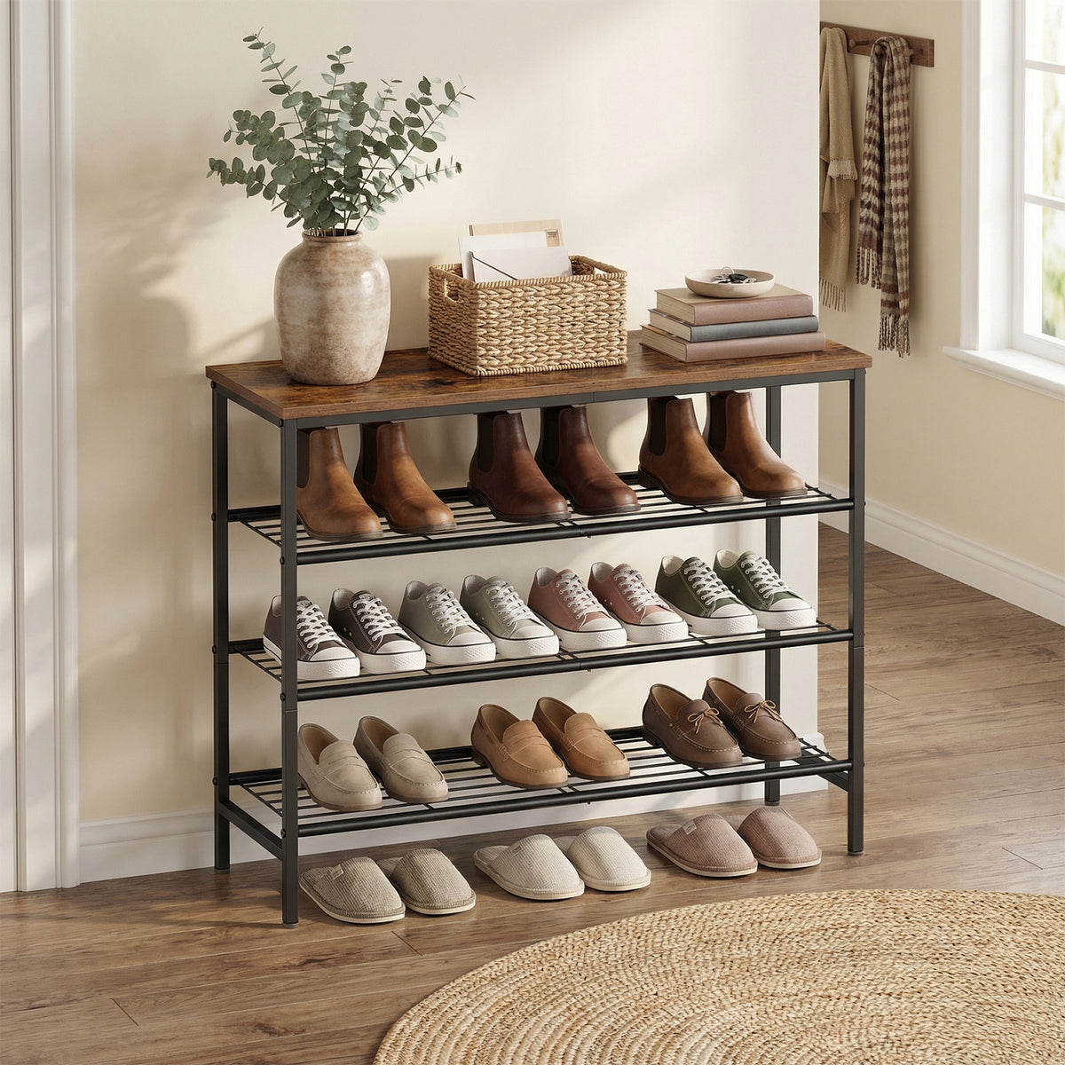 Shoe Rack Four-layer Iron Wire Wtandard Part Whoe Rack