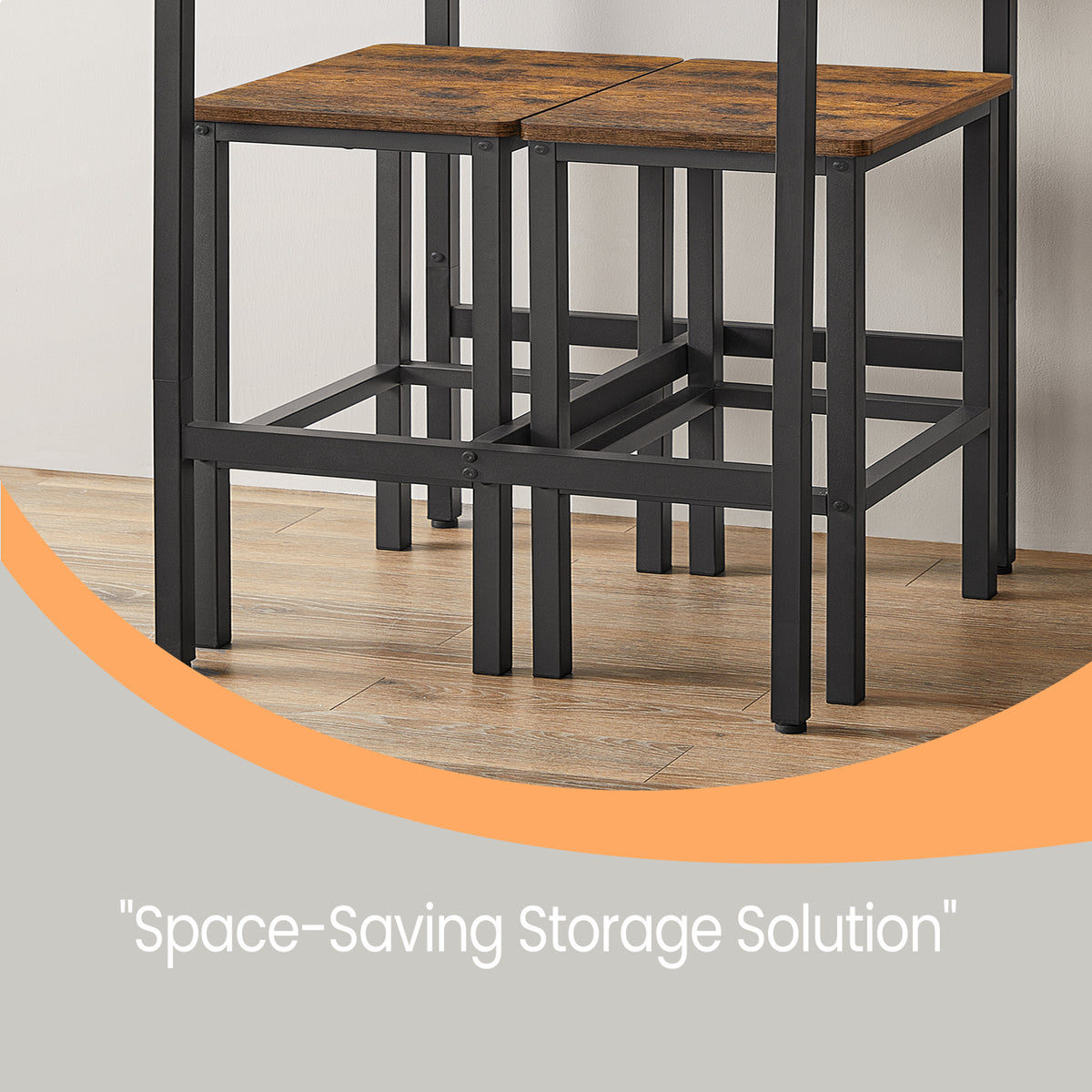 Modern Square Bar Table Set with 2 Stools - Compact Dining Pub Set for Two, Sturdy & Stylish, Black