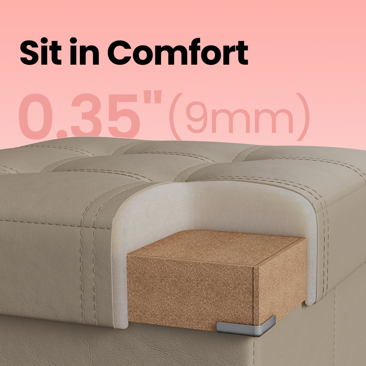 30" Foldable Storage Ottoman Bench, 660lb Capacity, Multi-Use Footstool & Chest, Synthetic Leather, Camel Brown