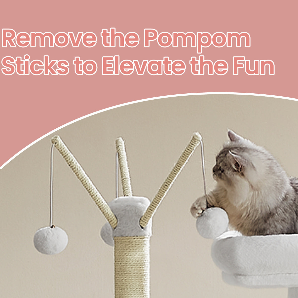 55.1" 2-in-1 Modern Cat Tree & Litter Box Enclosure, Multi-Level Cat Condo with Scratching Posts, Hidden Storage, Cloud White